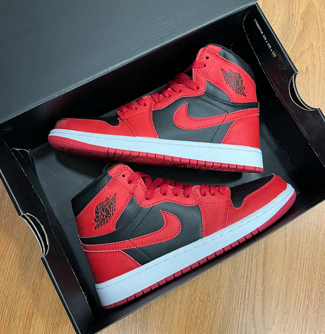 Jordan Retro 1 Mid Black Red