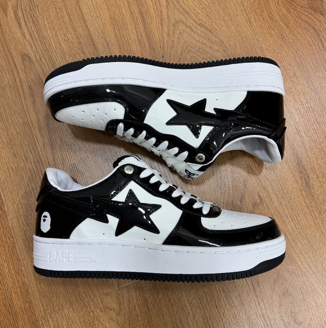 Bape Sta Charol Black White