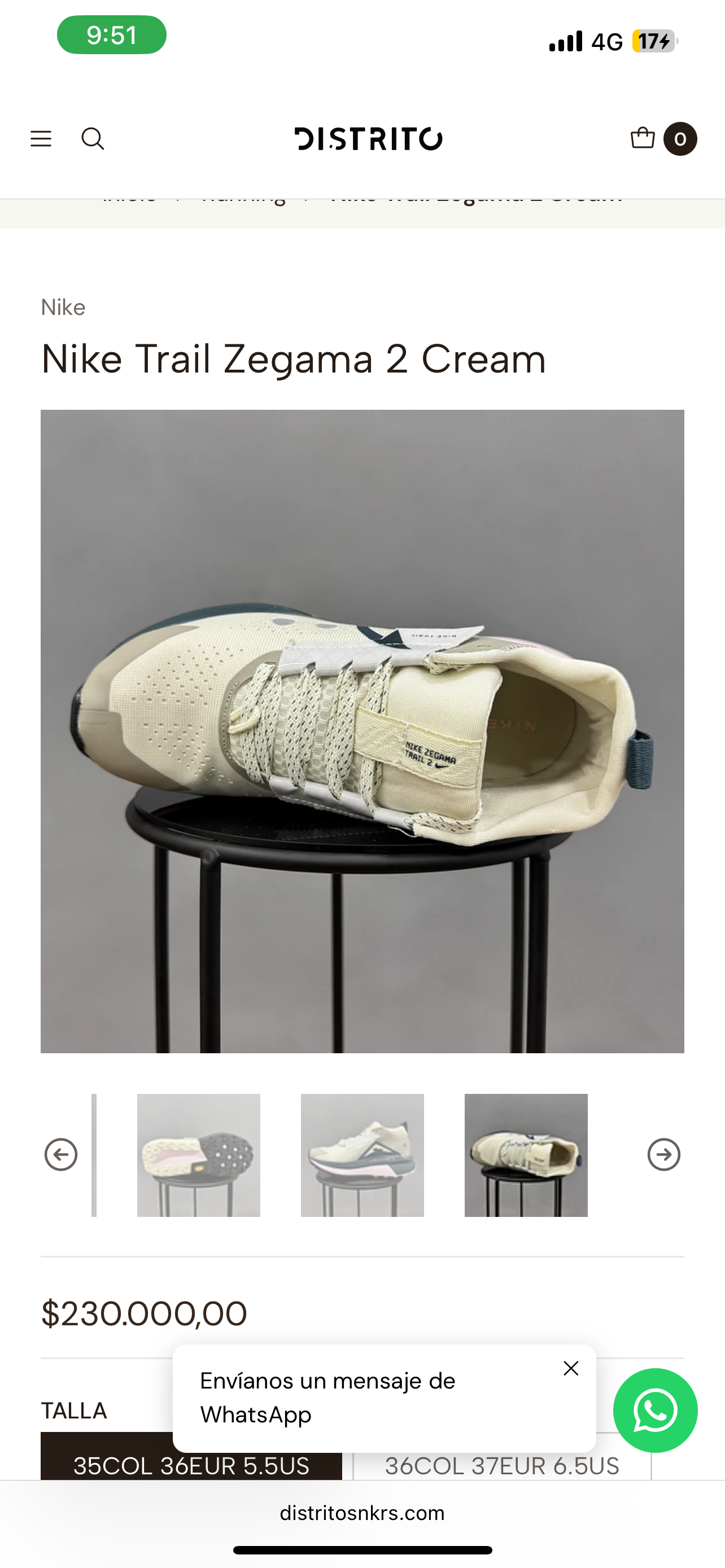 Nike Trail Zegama 2 Cream
