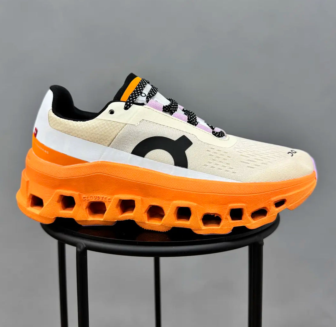 On Cloudmonster Beige Orange