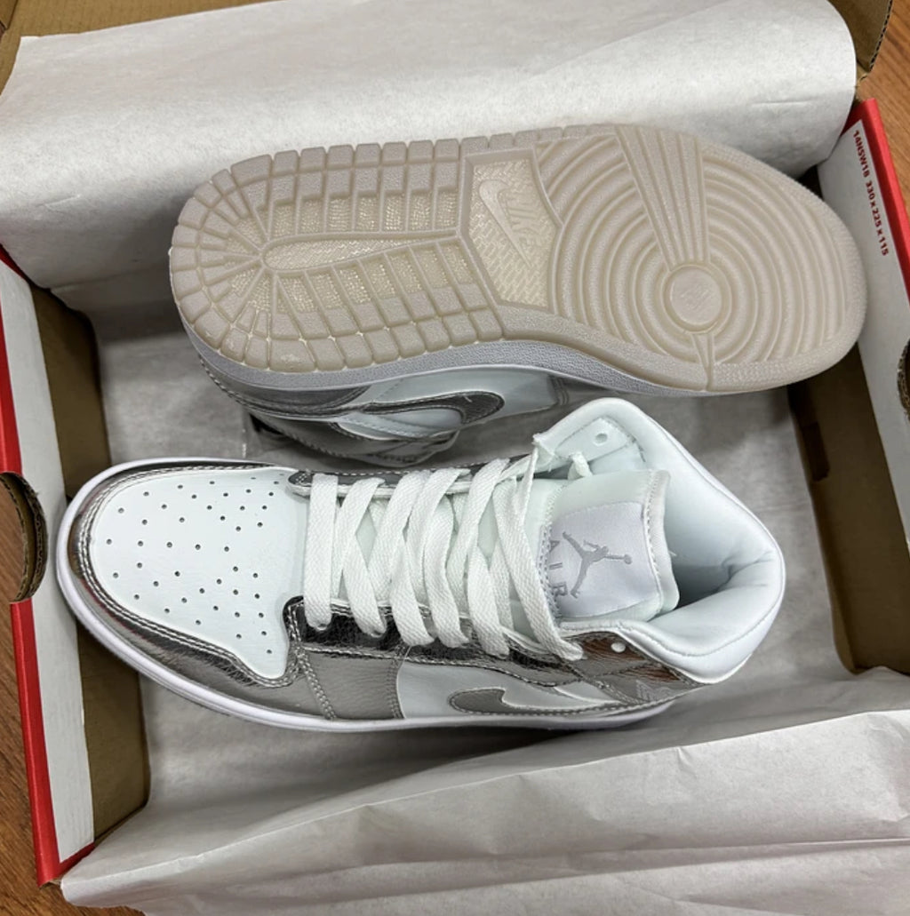Jordan Retro 1 Mid Metallic Gris