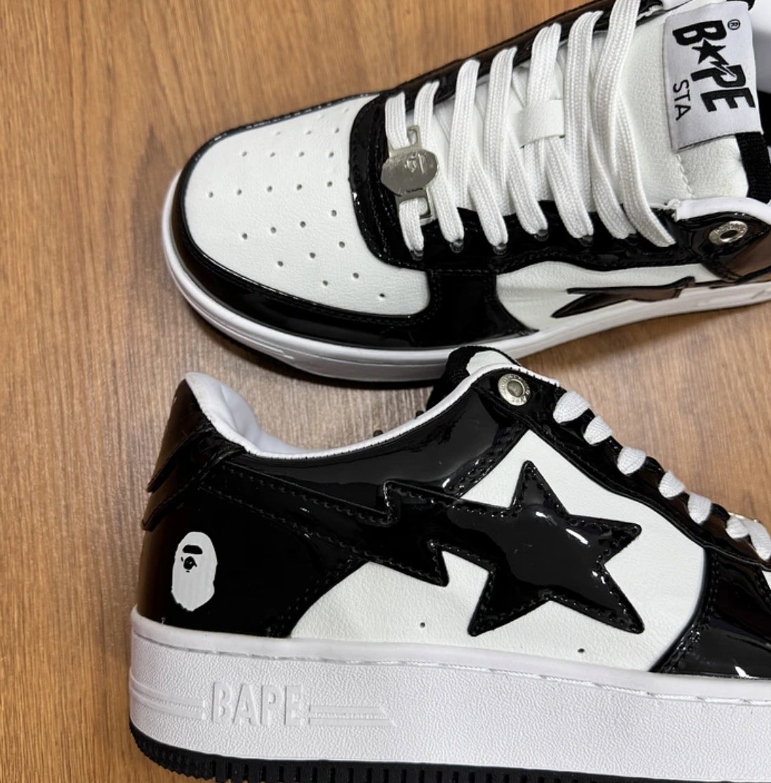 Bape Sta Charol Black White