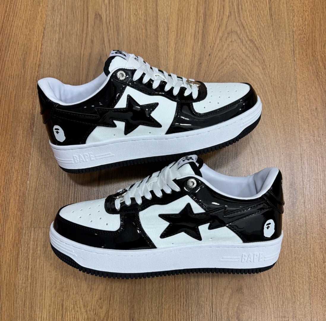Bape Sta Charol Black White